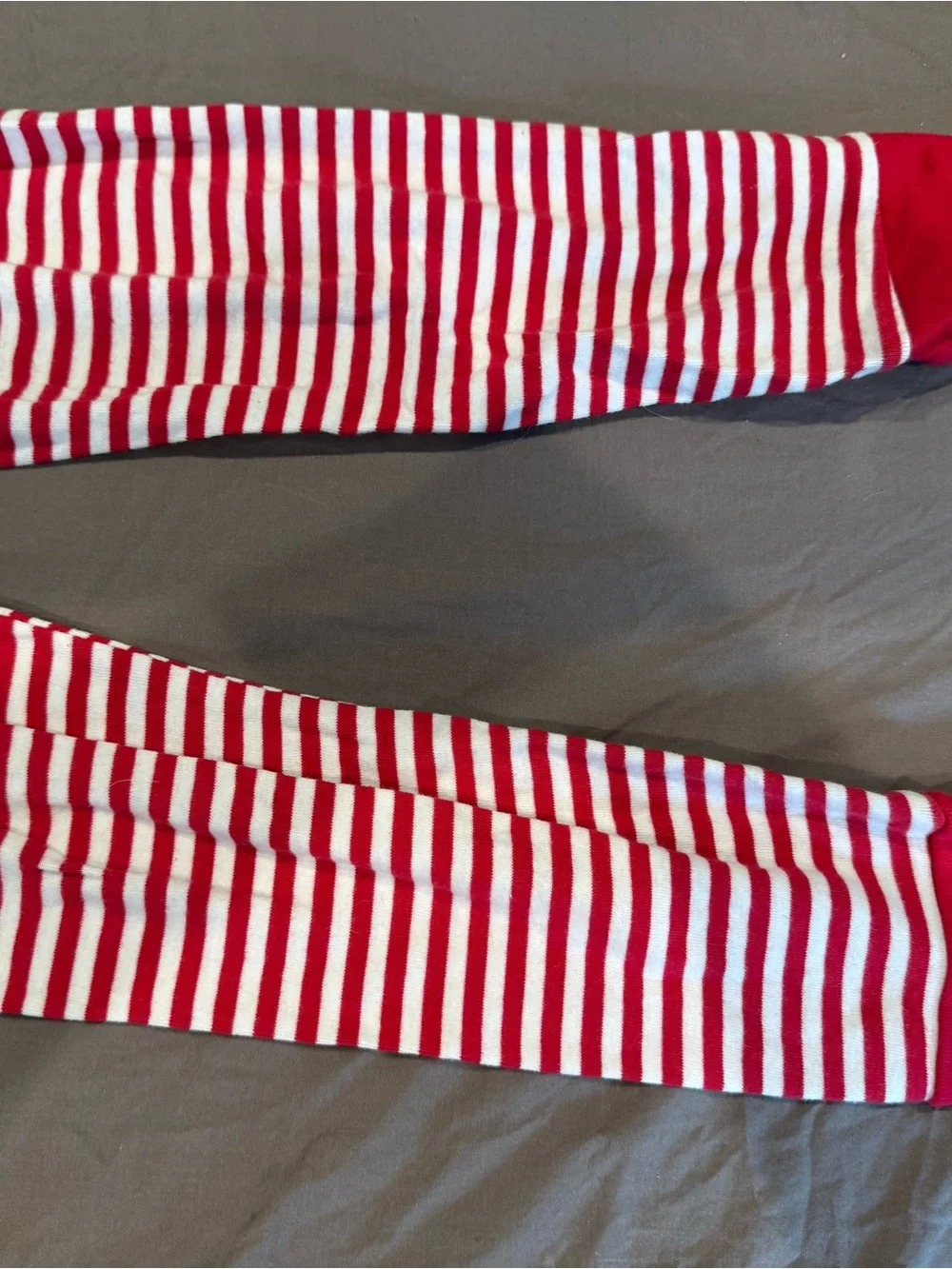 The Children's Place Red and White Santa Stripe Pajama Set